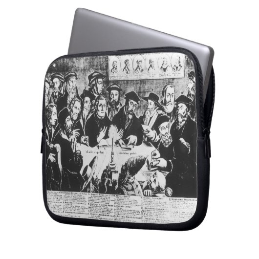 Calvin und Luther (Stich) Laptopschutzhülle (Vorderseite Links)