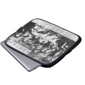 Calvin und Luther (Stich) Laptopschutzhülle (Vorne Knopf)