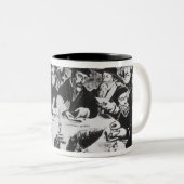 Calvin und Luther (Stich) Zweifarbige Tasse (VorderseiteRechts)