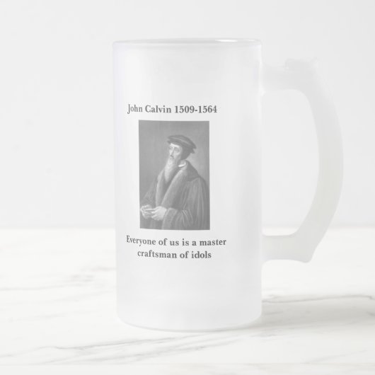 Calvinglasbier Stein Mattglas Bierglas (Rechts)