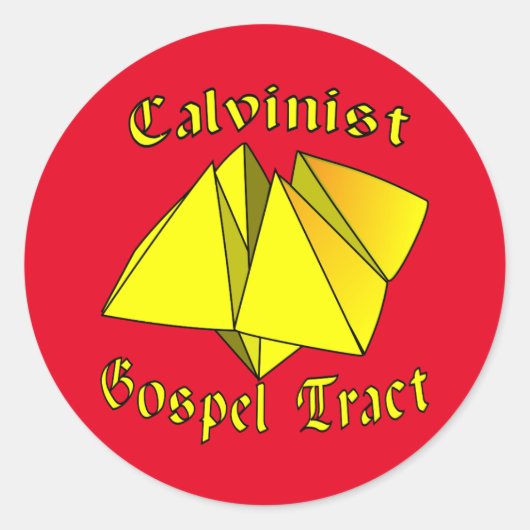 Calvinist Gospel Tract Round Sticker (Vorderseite)