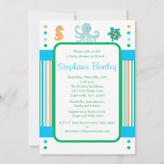 Calypso 12x18 Einladung Meereslebewesen