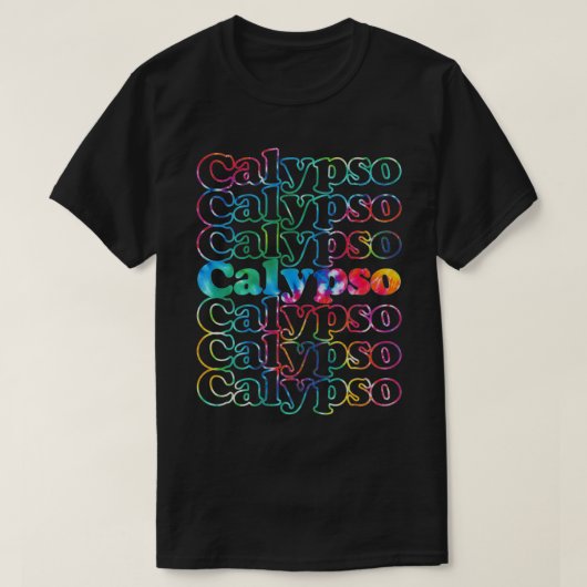 Calypso Music Gefärbte Krawatte 1 T-Shirt (Design vorne)