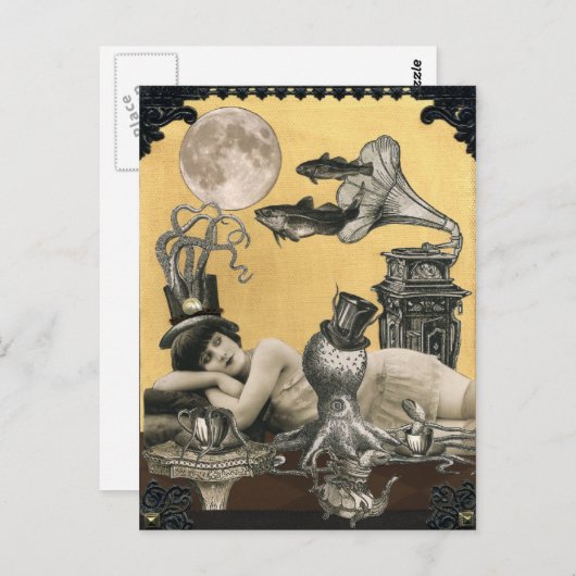 Calypso Steampunk Postcard Postkarte (Vorne/Hinten)