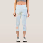 Calza con Palmeras claras Capri Leggings (Vorderseite)