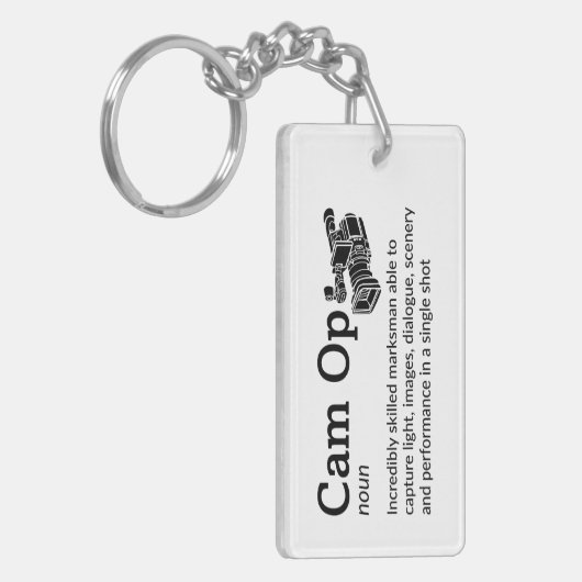 Cam Op Definition - Funny Film Crew Schlüsselanhänger (Vorderseite links)