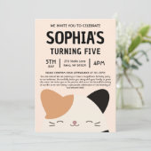 Cam The Cat Squishmallow Party Einladung (Stehend Vorderseite)