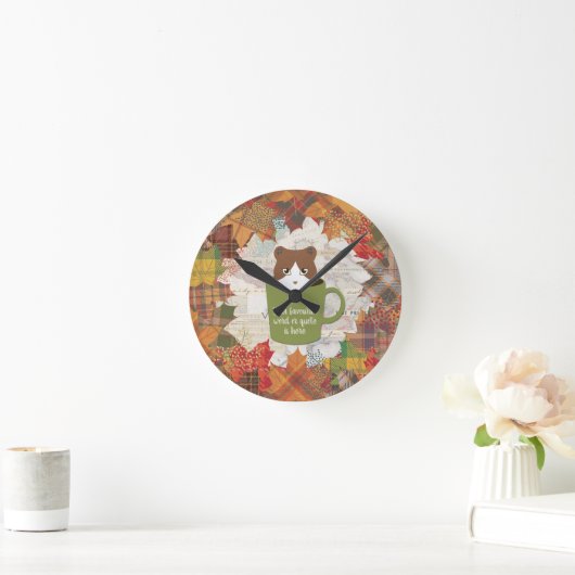Cam Wall Clock Fall Break Runde Wanduhr (Zuhause)