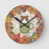 Cam Wall Clock Fall Break Runde Wanduhr (Vorderseite)