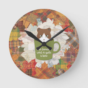 Cam Wall Clock Fall Break Runde Wanduhr