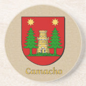 Camacho Heraldic Shield Sandstein Untersetzer (Vorne)