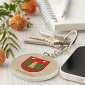 Camacho Historischer Schild mit Flagge Mexikos Schlüsselanhänger (Vorderseite rechts)