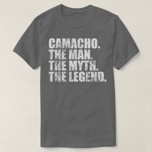 CamachoCamacho Familienname Camacho Nachname Camac T-Shirt (Design vorne)