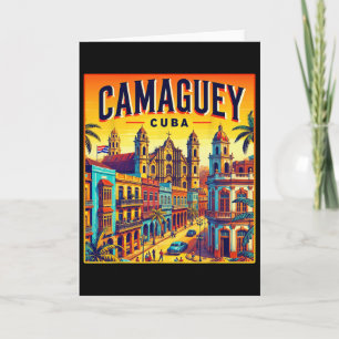 Camaguey Cu-Shirt Familienausflug Tourist Vintage Karte