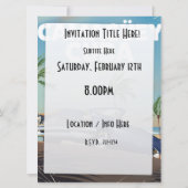 Camagüey Kuba Vintage Reiseplakat Einladung (Rückseite)