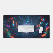 Camälion in Neonfarben Schreibtischunterlage (Tastatur & Maus)