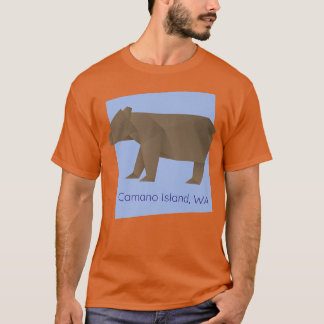 Camano Island Brown Origami Bear Abstract Geometri T-Shirt