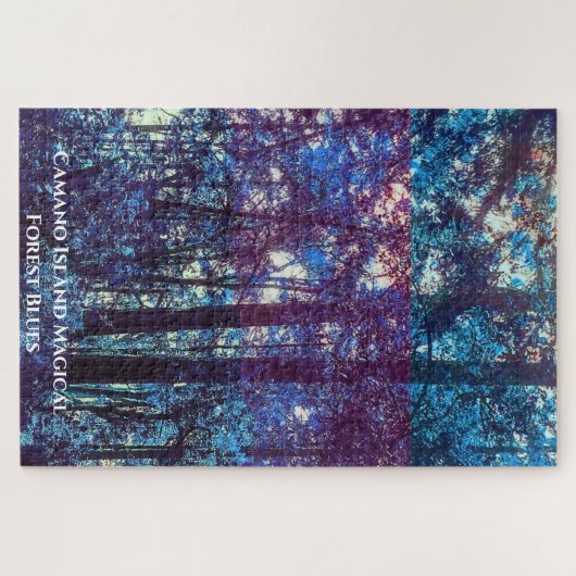 Camano Island Magischer Blues Forest Puzzle (Horizontal)