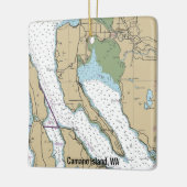 Camano Island WA Chart Keramikornament (Links)