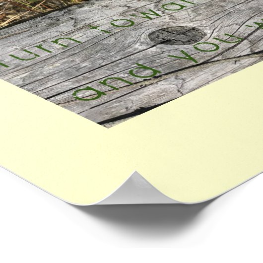 Camano Island Washington Beach mit Zitat Poster (Ecke)