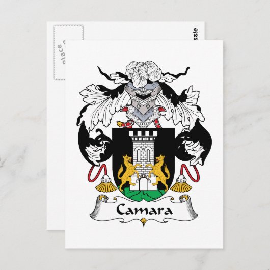 Camara Familienwappen Postkarte (Vorne/Hinten)
