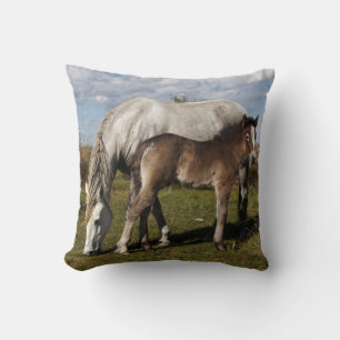 Camargue-Fohlen mit Mutter Kissen