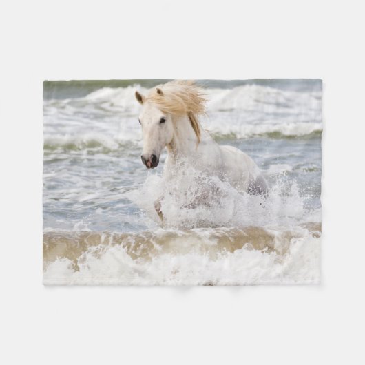 Camargue Horn im Surf Fleecedecke (Vorderseite (Horizontal))