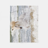 Camargue Horn im Surf Fleecedecke (Vorderseite)