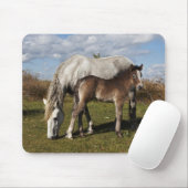 Camargue Horse Foal mit Mutter Mousepad (Mit Mouse)