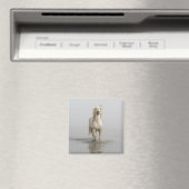 Camargue Horse im Wasser Magnet (In Situ (Geschirrspüler))