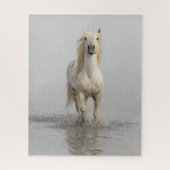 Camargue Horse im Wasser Puzzle (Vertikal)