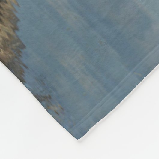 Camargue Horses and Reflection, Südfrankreich Fleecedecke (Ecke)