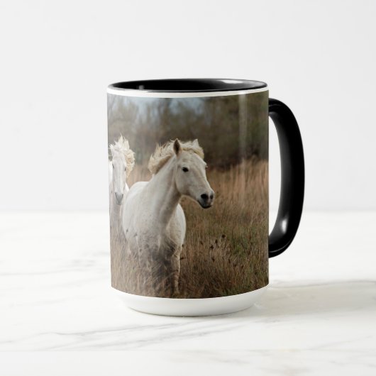 Camargue Horses Running Tasse (VorderseiteRechts)