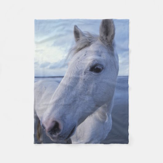 Camargue-Pferd Fleecedecke (Vorderseite)