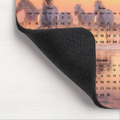 Camargue White Horses in Sunset 2024 Year Calendar Mousepad (Ecke)