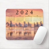 Camargue White Horses in Sunset 2024 Year Calendar Mousepad (Mit Mouse)