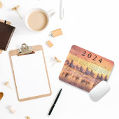 Camargue White Horses in Sunset 2024 Year Calendar Mousepad