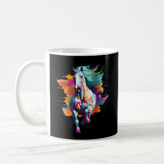 Camarillo White Horse Colorful Splash Kaffeetasse