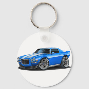 Camaro 1970-73 blaues/weißes Auto Schlüsselanhänger