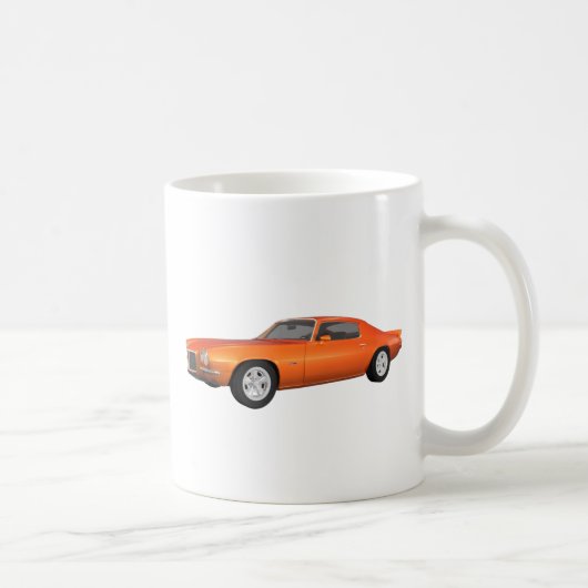 Camaro 1972: Muskel-Auto: Orange Ende: Kaffeetasse (Rechts)