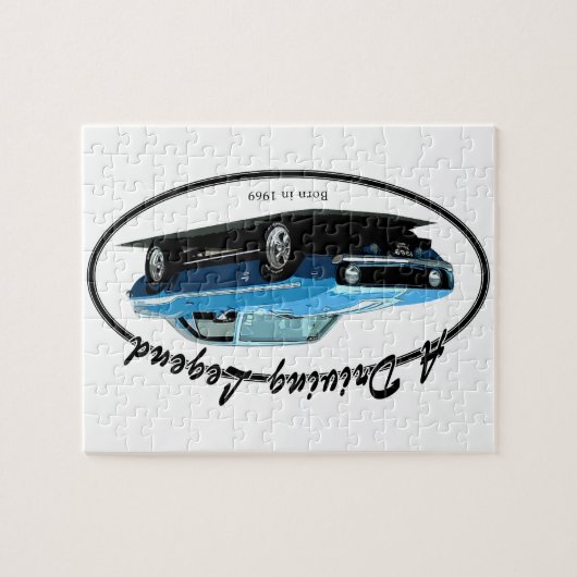 Camaro Blau 1969 Puzzle (Horizontal)