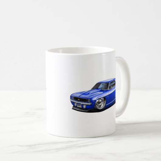 Camaro Blau-Auto 1969 Kaffeetasse (VorderseiteRechts)