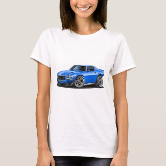 Camaro Blau-Auto 1970-73 T-Shirt (Vorderseite)