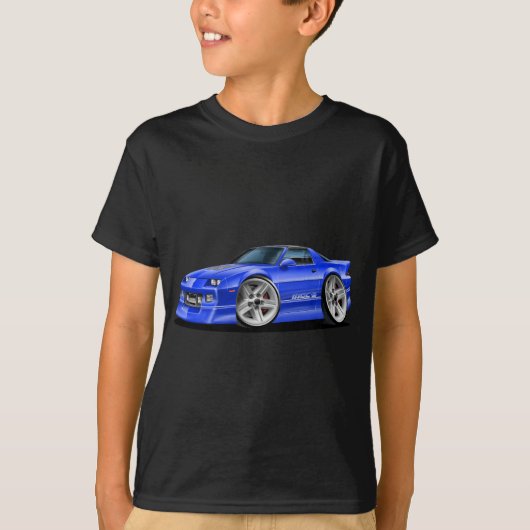 Camaro Blau-Auto 1982-92 T-Shirt (Vorderseite)