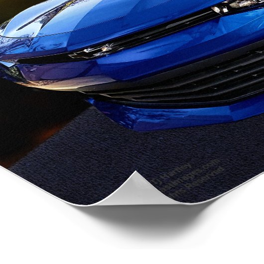 Camaro (blau) Poster (Ecke)