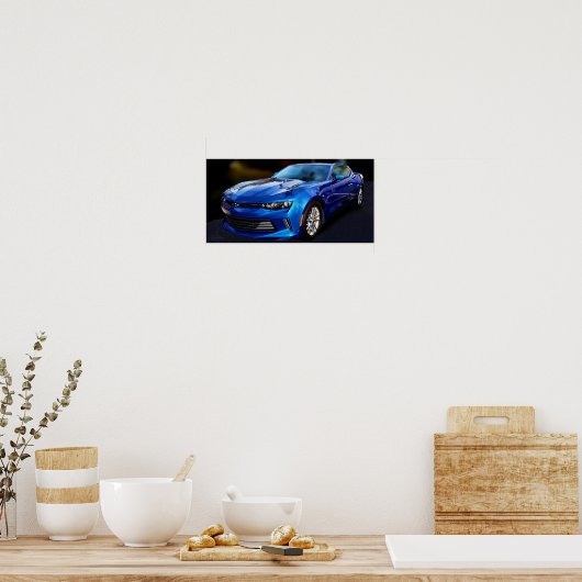 Camaro (blau) Poster (Küche)