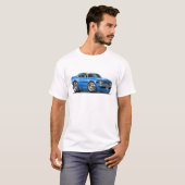 Camaro Blau-Schwarzes Auto 1968 T-Shirt (Vorne ganz)