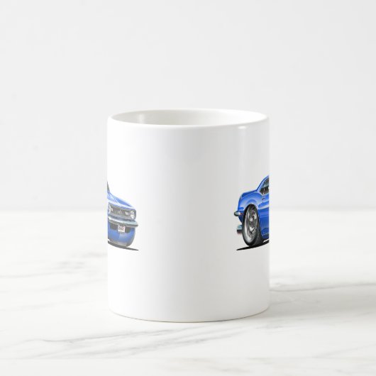 Camaro Blau-Weißes Auto 1968 Kaffeetasse (Mittel)