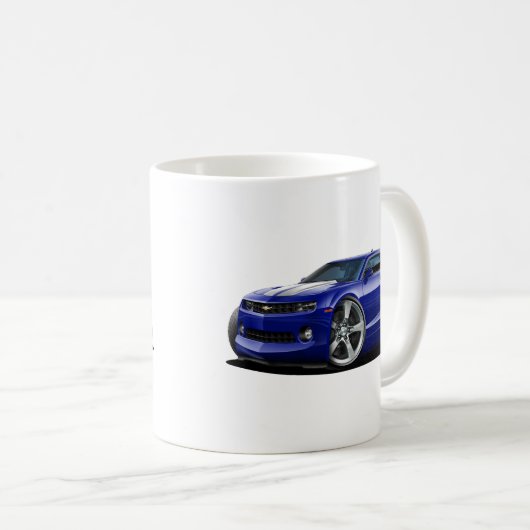 Camaro Blau-Weißes Auto 2010-12 Kaffeetasse (VorderseiteRechts)