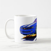 Camaro Blau-Weißes Auto 2010 Kaffeetasse (Links)